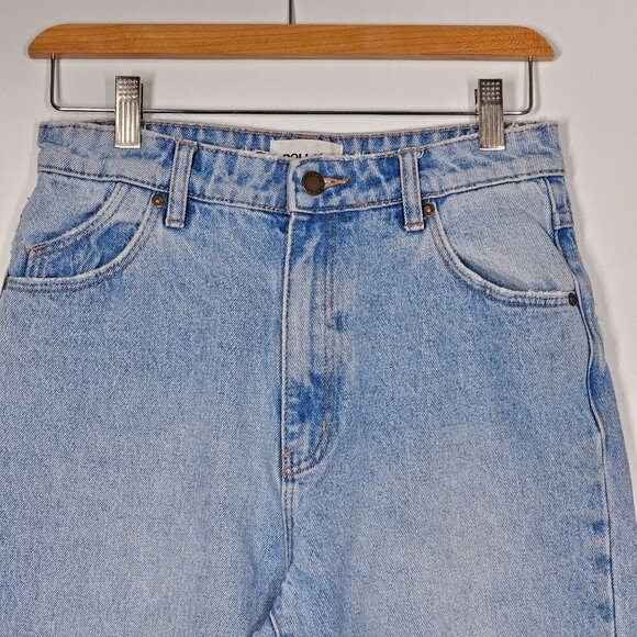 Rollas Dusters High Rise Slim Jeans Old Stone Light Wash Denim Cotton Size 28 - Picture 16 of 16